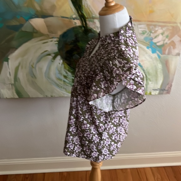 THML smocked Floral Blouse puff sleeve XS - Picture 9 of 16